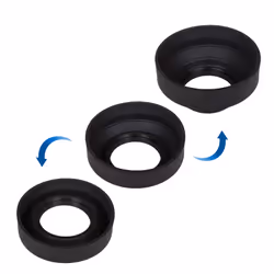 Caruba Rubberen Zonnekap 3in1 62mm 6,2 cm Rond Noir