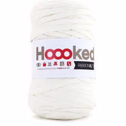 Hoooked RibbonXL, Super volumineux, Super volumineux, Blanc, Coton, 120 m, Off White Shades
