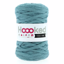 Hoooked RibbonXL, Super volumineux, Super volumineux, Turquoise, Coton, 120 m, Turquoise Agua Shades