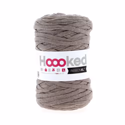 Hoooked RibbonXL, Super volumineux, Super volumineux, Taupe, Coton, 120 m, Taupe Shades
