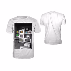 DIFUZED Retro Gaming Monitors, Tee-shirt, Adulte, Mâle, Blanc, L, SML