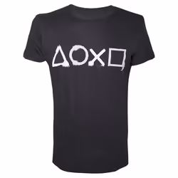 DIFUZED PlayStation, Tee-shirt, Adulte, Mâle, Noir, S, SML