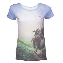 DIFUZED Zelda Ocarina of Time Tee-shirt Encolure torsadée Manche courte Coton, Polyester