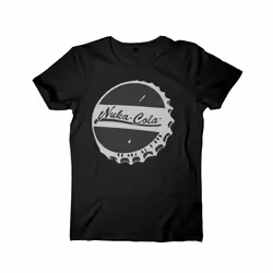 DIFUZED Fallout - Nuka Cola Bottle Cap, Tee-shirt, Non classé, Mâle, Noir, S, Image