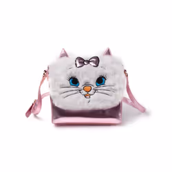 Disney Marie Shoulder Bag With Furry Flap, Femme, Sac à bandoulière, Fermeture à glissière, Multicolore, Image, Rose