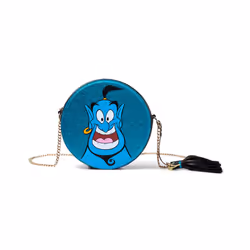 Disney Aladdin - Genie Round Glitter Shoulderbag, Femme, Sac à bandoulière, Fermeture à glissière, Bleu, Image
