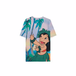 DIFUZED Disney Lilo & Stitch - AOP Tee-shirt Encolure torsadée Manche courte Coton - Vue supplémentaire 2
