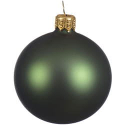 Boule de Noël en verre mat, couleur vert sapin, ø 10cm