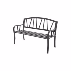 Banc de jardin en fer GENERIQUE - Anthracite 123x53x86cm - Extérieur
