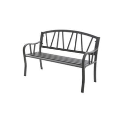 Banc de jardin en fer GENERIQUE - Anthracite 123x53x86cm - Extérieur