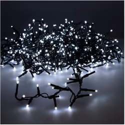 Guirlande scintillante compact EDM - esprit de Noël - blanc froid - ampoules LED - 11 m - 72261