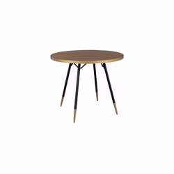 White Label Living Denise Rond, Frêne, Fer, Panneaux MDF, Noyer, 80 kg, Denise Rond, 910 mm, 750 mm, 910 mm
