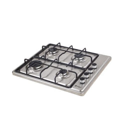 Wiggo WK-GV804T plaque Acier inoxydable Comptoir 59 cm Gaz 4 zone(s)