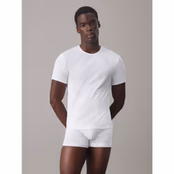 Calvin Klein 000NB1088A-100-M chemise et haut Tee-shirt Encolure torsadée Manche courte Coton, Elastane