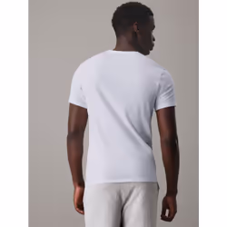 Calvin Klein 000NB1089A-100-S chemise et haut Tee-shirt Col V Manche courte Coton, Elastane