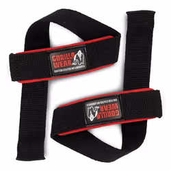 Sangles de tirage Gorilla Wear - Padded Lifting Straps - Black/Red Taille unique