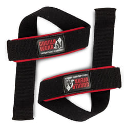 Sangles de tirage Gorilla Wear - Padded Lifting Straps - Black/Red Taille unique