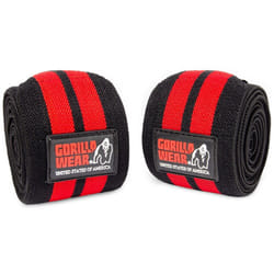 Bandes pour genoux Gorilla Wear - Knee Wraps 250cm - Black/Red Taille unique