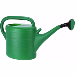 arrosoir en plastique 10 l couleur vert. matériau : polyéthylène. poids 230g