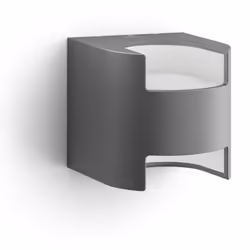 Philips myGarden Applique murale, Éclairage mural extérieur, Anthracite, Blanc, Aluminium, IP44, Jardin, Patio, II