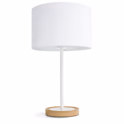 Philips myLiving Lampe à poser, Blanc, Bois, Tissu, Métal, Chambre à coucher, Salon, Contemporain, IP20, II