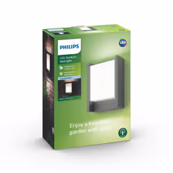 Philips myGarden Applique murale, Éclairage mural extérieur, Anthracite, Blanc, Aluminium, IP44, II, Surface