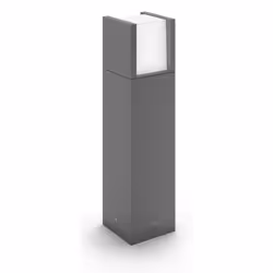 Philips myGarden Borne/lampadaire, Piedestal extérieur/Lampadaire, Anthracite, Blanc, Aluminium, IP44, Jardin, Patio, II