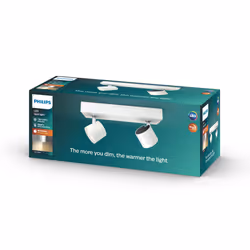Philips WarmGlow LED Spots plafond/mur Star 2 x 11,5 W
