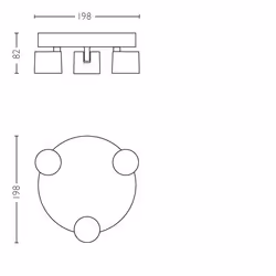 Philips WarmGlow LED Spots plafond/mur Star 3 x 16,5 W