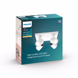 Philips myLiving 5309431P0, Spot d'éclairage de surface, GU10, 4 ampoule(s), LED, 14 W, 2700 K