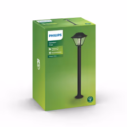 Philips myGarden Borne/lampadaire, Piedestal extérieur/Lampadaire, Noir, Aluminium, Verre, IP44, Jardin, Patio, I