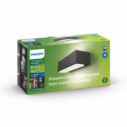 Philips myGarden Applique murale, Éclairage mural extérieur, Anthracite, Aluminium, Synthétiques, IP44, Jardin, Patio, I
