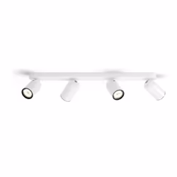 Philips myLiving Spot, Spot d'éclairage de surface, GU10, 4 ampoule(s), LED, 220-240 V, Blanc