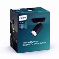 Philips myLiving 5059130PN Spot d'éclairage de surface Noir GU10 LED - Vue supplémentaire 4