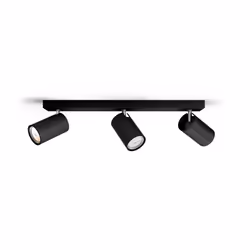 Philips myLiving 5059330PN, Spot d'éclairage de surface, GU10, 3 ampoule(s), LED, 220-240 V, Noir