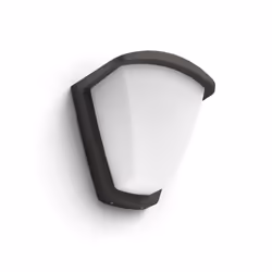 Philips myGarden Applique murale Kiskadee 42 W E27 Sans ampoule, Éclairage mural extérieur, Anthracite, Blanc, Aluminium, II, ...