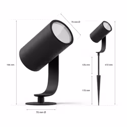 Philips Hue White and Color ambiance Spot extérieur Lily - Vue supplémentaire 7