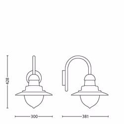 Philips myGarden 0165206PN Éclairage mural extérieur E27 Bronze D