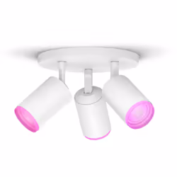 Philips Hue White and Color ambiance Spot triple Fugato, Éclairage de plafond intelligent, Blanc, Bluetooth, LED, GU10, 5,5 W