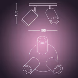 Philips Hue White and Color ambiance Spot triple Fugato