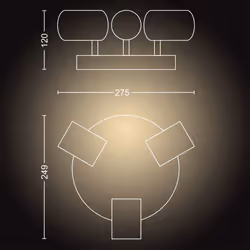 Philips Hue White ambiance Plafonnier à spot salle de bain Adore