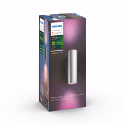 Philips Hue White and Color ambiance Applique murale extérieure Appear, Éclairage mural intelligent, Acier inoxydable, LED, A ...
