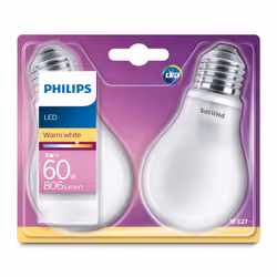 Philips 7W (60W) E27 Warm white Non-dimmable Bulb