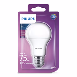 Philips Ampoule 9 W (60 W) E27, blanc chaud