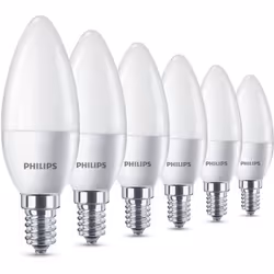 Philips Flamme et lustre, 5,5 W, 40 W, E14, 470 lm, 15000 h, Blanc chaud