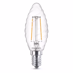 Philips 2W (25W) E14 Warm white Non-dimmable Candle, 2 W, 25 W, E14, 250 lm, 15000 h, Blanc chaud