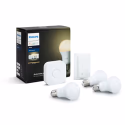 Philips Hue White 3 x E27 bulb Warm white light Starter kit E27, Kit d'éclairage intelligent, Blanc, ZigBee, LED, E27, Blanc  ...