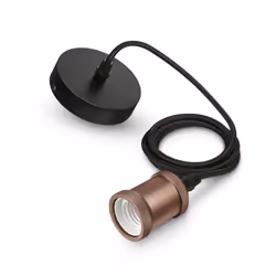 Philips Ampoule, Support flexible, Noir, Bronze, Bronze, Intérieure, 1 ampoule(s), E27