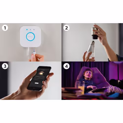 Philips Hue White and Color ambiance Kit de démarrage GU10, Kit d'éclairage intelligent, Bluetooth/Zigbee, Blanc, LED, GU10,  ...