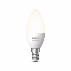 Philips Hue White Flamme - Ampoule connectée E14, Ampoule intelligente, Blanc, Bluetooth/Zigbee, LED, E14, Lumière blanche do ...